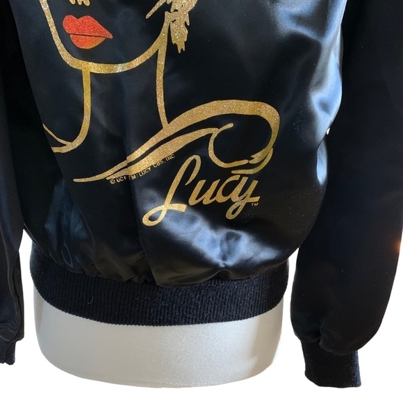 Vintage I Love Lucy Satin Bomber Jacket UCF 1991 TM: Lucy CBS Inc. Gold Graphic - Picture 11 of 16
